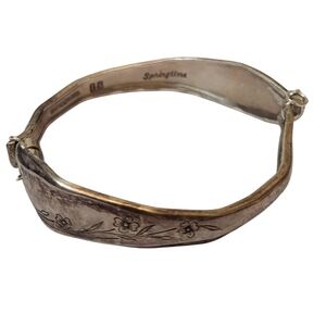 Vintage 1847 Rogers Bros “Springtime” Silverplate Spoon Bracelet